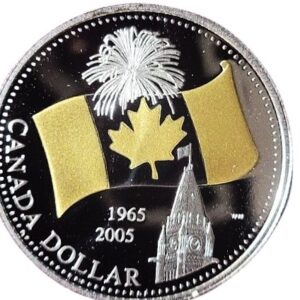 2005 Canadian National Flag 40th Anniversary Silver Proof Coin